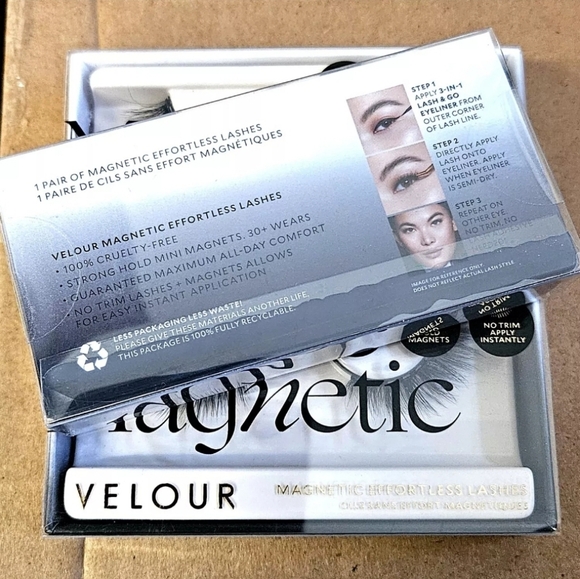 3 Sets Velour Magnetic Lashes OPPOSITES ATTRACT Reusable, FREE TUBE LASH & GO! - Picture 2 of 3
